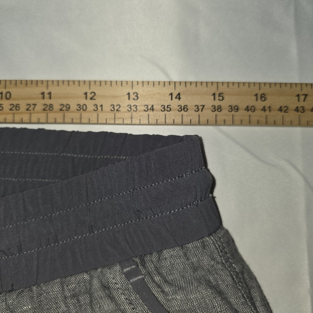 Athleta Bali Ankle Pants Womens Size 10 Linen Gray Pockets Rolled Cuff Ankle - Picture 10 of 12